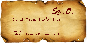 Sztáray Odília névjegykártya